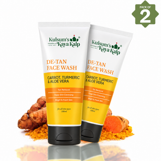 Pack of 2 De-Tan Face Wash for Tan Removal & Glowing Skin