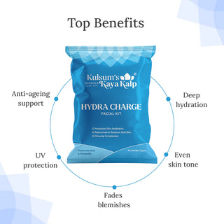 Pack of 3 Hydra Charge Facial Kit 5 in 1 For Intense Hydration & Glow