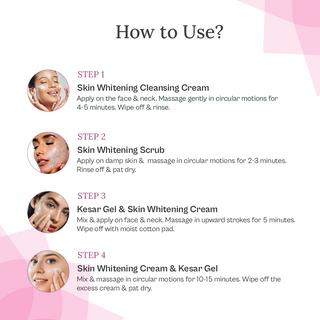 Pack of 3 Skin Whitening Facial Kit 7 in 1 For Brightening & Glow