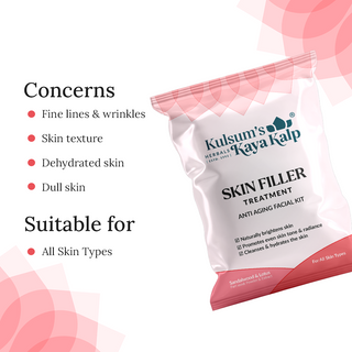 Pack of 3 Skin Filler Treatment Anti Aging Facial Kit 7 in 1 For Anti Aging & Brightening