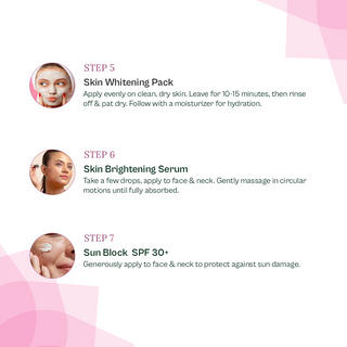 Pack of 3 Skin Whitening Facial Kit 7 in 1 For Brightening & Glow