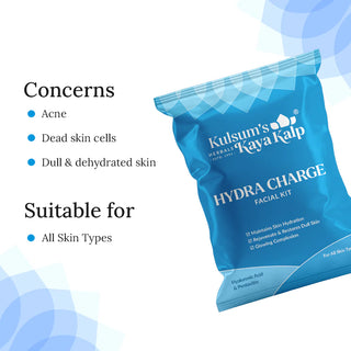 Pack of 3 Hydra Charge Facial Kit 5 in 1 For Intense Hydration & Glow