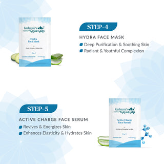 Pack of 2 Hydra Charge Facial Kit 5 in 1 For Intense Hydration & Glow