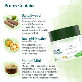 Protex Nourishing Face Pack With Bael Giri & Sandalwood, for Oily Skin, 50 gm