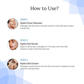 Pack of 3 Hydra Charge Facial Kit 5 in 1 For Intense Hydration & Glow