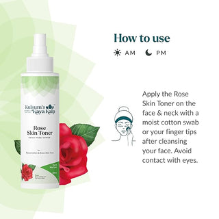 Rose Skin Toner For Rejuvenation & Even Skin Tone, Balances pH