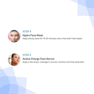 Pack of 3 Hydra Charge Facial Kit 5 in 1 For Intense Hydration & Glow