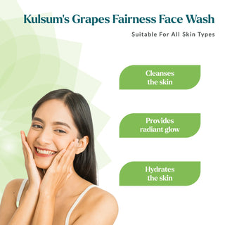 Pack of 2 Grapes Fairness Face Wash For Glow & Brightening