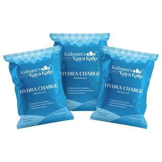 Pack of 3 Hydra Charge Facial Kit 5 in 1 For Intense Hydration & Glow