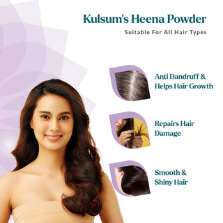 Pack of 3 Heena Powder For Anti Dandruff & Repair Hair Damage