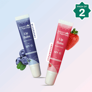 Lip Balm Pack of 2 Blueberry & Strawberry Lip Balm