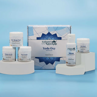 Veda Oxy Facial Kit for Women & Men, Normal to Oily Skin, 65g+30ml