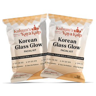 Pack of 2 Korean Glass Glow Facial Kit 9 in 1 For Crystal Clear Skin