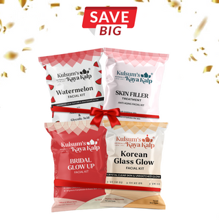 Pack of 4 Watermelon, Skin Filler, Bridal Glow Up, & Korean Glass Glow Facial Kit
