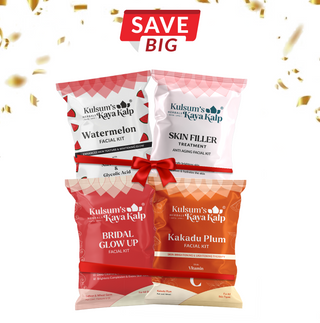 Pack of 4 Watermelon, Skin Filler, Bridal Glow Up, & Kakadu Plum Facial Kit