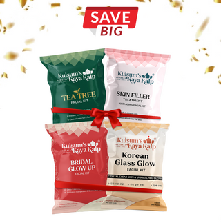 Pack of 4 Tea Tree, Skin Filler, Bridal Glow Up, & Korean Glass Glow Facial Kit