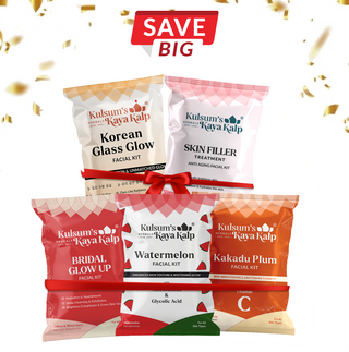 Pack of 5 Korean Glass Glow, Skin Filler, Bridal Glow Up, Watermelon, & Kakadu Plum Facial Kit