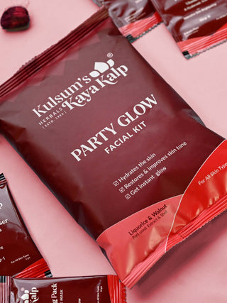Party Glow Facial Kit (Combo) For Instant Glow & Even Skin Tone