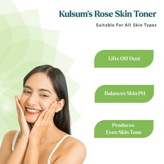 Rose Skin Toner For Rejuvenation & Even Skin Tone, Balances pH